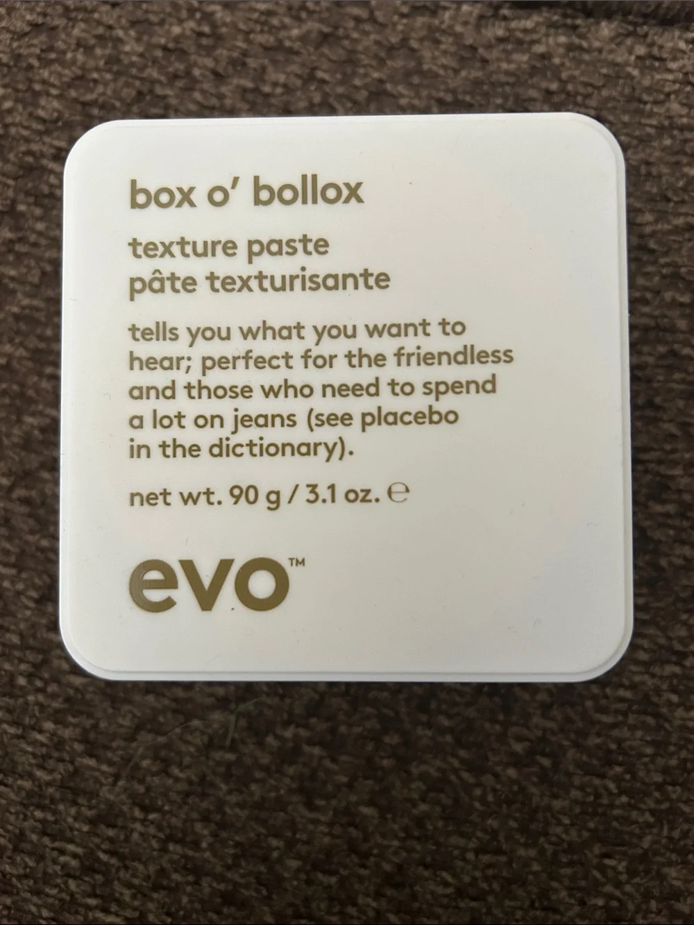 New Evo Box O'Bollox Texture Paste 3.1 Oz